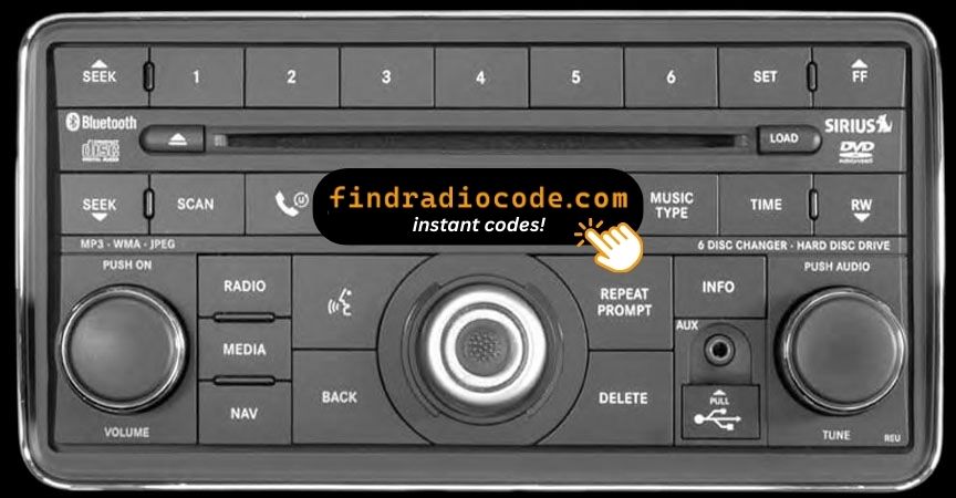 Chrysler MyGIG NTG4 REU
 4 digit unlock code for this radio